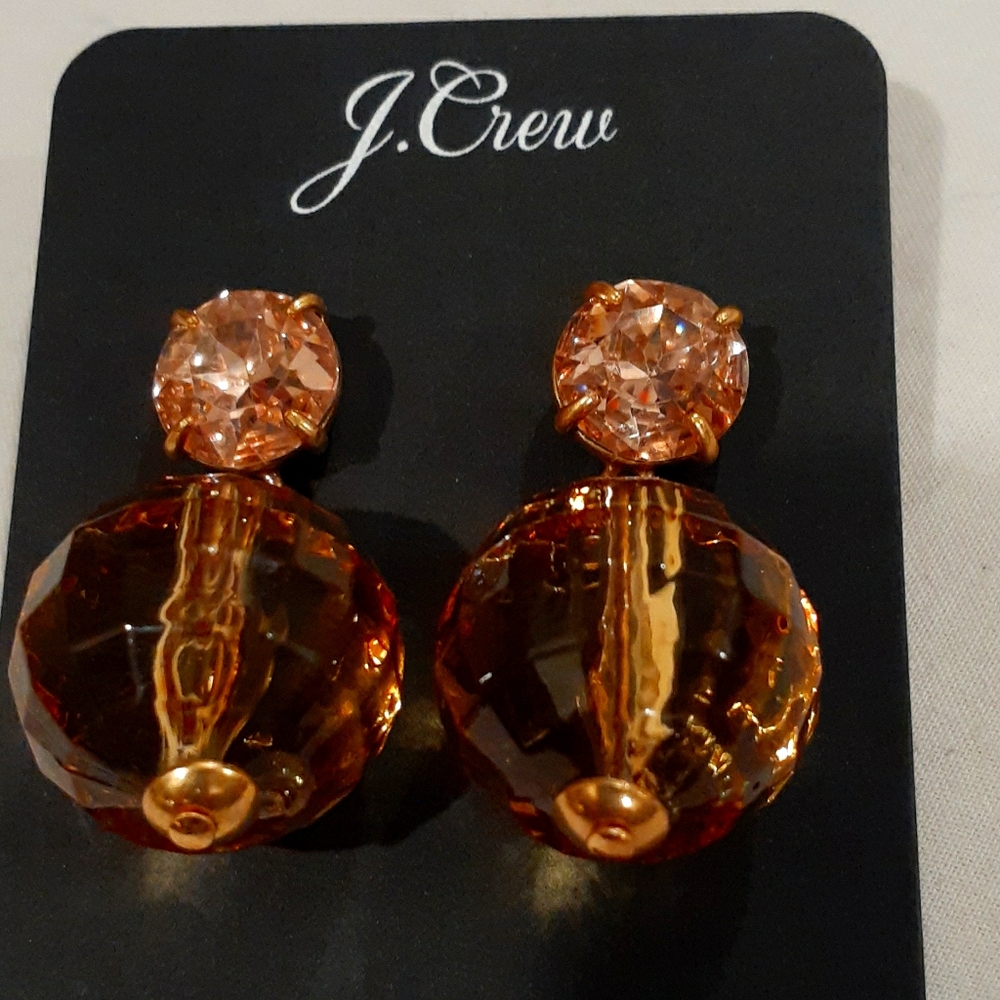 J crew Crystal disco drop earrings